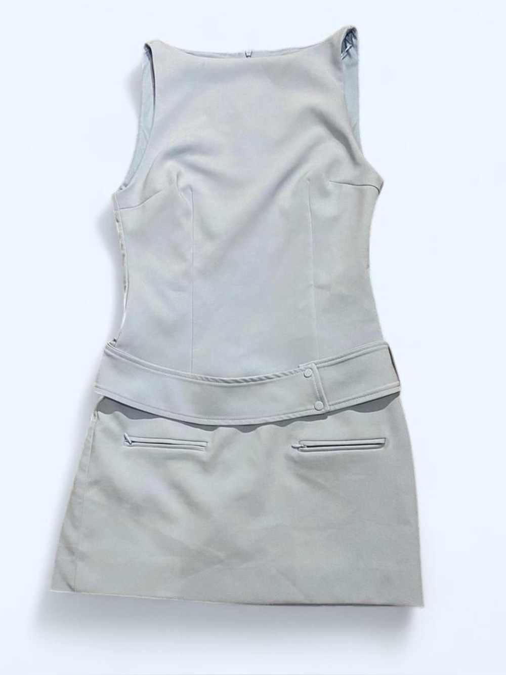 Baby blue Zara boat neck mini dress